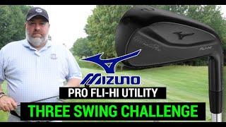 Testing the Mizuno Pro Fli-Hi Utility Iron | THREE SWING CHALLENGE