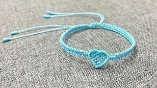 Heart Bracelet Making Tutorial for Beginners | Step by Step | Cute Friendship Bracelet DIY