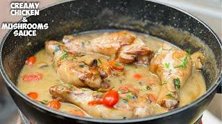 CHICKEN AND MUSHROOM SAUCE. Button Mushrooms and Chicken