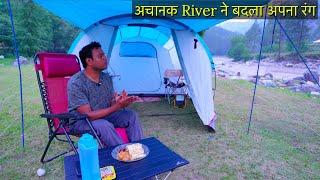 River side Camping in the heavy Rain | Rain Camping in India @RidingwithPeace