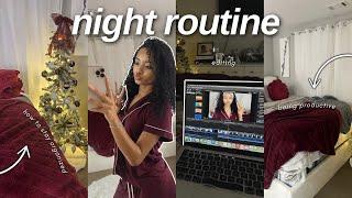 PRODUCTIVE Night Routine | Cleaning, NOTION Tour, Editing | Vlogmas Day 20