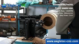 200mmx220mm Big Wooden Vase Turning by EagleTec CNC Wood Lathe #woodturningprojects