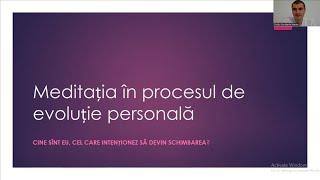 Webinar  Meditatia intrument de evolutie personala