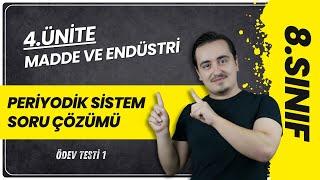 PERİYODİK SİSTEM SORU ÇÖZÜMÜ (ÖDEV TESTİ 1) | 8. Sınıf Fen Bilimleri #2025LGSTAYFA