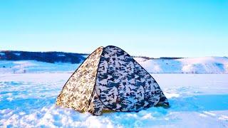 РЫБАЛКА В ПАЛАТКЕ.АКТИВНЫЙ КЛЁВ ПЛОТВЫ В МОРОЗ.