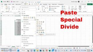 Paste Special to Divide Numbers and Formulas In Microsoft Excel #howto #msexcel #tutorial