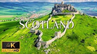 FLYING OVER SCOTLAND (4K Video UHD) - Relaxing Music With Stunning Beautiful Nature Film For Reading