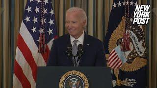 Biden recites attack updates, jokes he's 'got to get this damned thing done' before Sugar Bowl