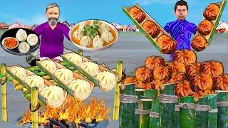 Bamboo Momos Cooking Village Tasty Fried Bamboo Momos Street Food Hindi Kahaniya Funny Comedy Video