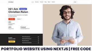 Build a Responsive Portfolio Website using Nextjs, Tailwindcss, Sanity CMS | FREE SOURCE CODE