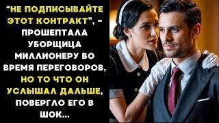 «Не ПОДПИСЫВАЙТЕ этот контракт» - ПРОШЕПТАЛА уборщица МИЛЛИОНЕРУ, во время переговоров, НО то что...