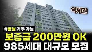 보증금 200만원, 역세권 아파트! 985세대 대규모 모집! 평생 거주하세요! 2024년 대구광역시 영구임대주택 예비입주자 모집 공고