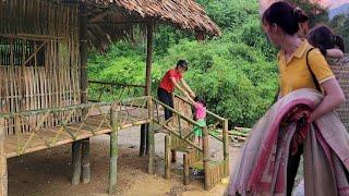 full video: Single mother and daughter Ly Tieu Ca build new bamboo house, get help from kind police