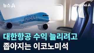 대한항공 수익 늘리려고…좁아지는 이코노미석 / 채널A / 뉴스A