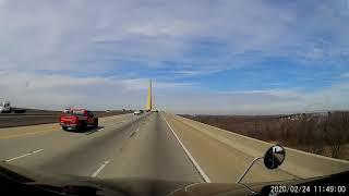 Crossing the Senator William V. Roth Bridge on U.S. Route 1 in Delaware.