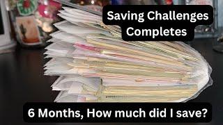 How much did I save using saving challenges in 6 months?