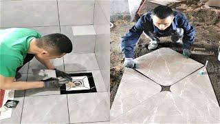 Young man with great tiling skills - The most beautiful tiling