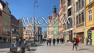 Wrocław City Walk - Market Square and City Center [NO COMMENARY] - 12.03.2022