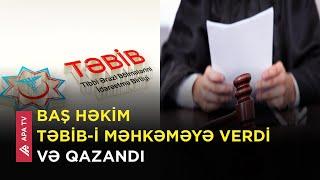 TƏBİB direktorunun əmri ilə istefaya gönədərilən baş həkim işinə qayıtdı – APA TV