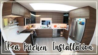 Ikea kitchen installation / VOXTORP walnut effect