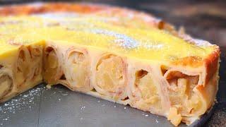 Baked crepes with apples filling