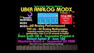 Yamaha Montage Sample Pack Uber Analog MODX Volume 1 Layer Demo Jupiter-8 OB-6 Prophet-6