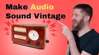 Audacity VINTAGE RADIO Effect  (How to Make Audio Sound Old)