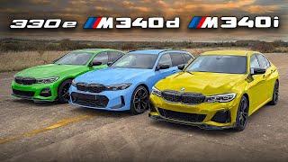 Wer ist schneller? BMW M340d vs. M340i vs. 330e