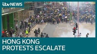 Tear gas fired as Hong Kong protests enter ninth week | ITV News