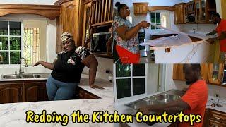 Redoing the Kitchen Counter tops | Easy Fix