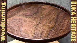 Woodturning - Black Walnut Cake Stand (Brads Workbench Giveaway)