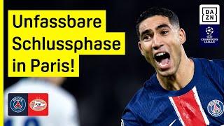 Hakimi-Hammer durch die Beine und irre Schlussphase: PSG - Eindhoven | UEFA Champions League | DAZN