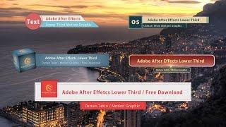 After Effects  / 5 Lower Third / Free Download