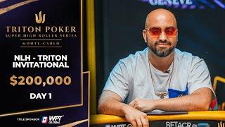 $200K NLH TRITON INVITATIONAL - Event #8 Day 1 | Triton Poker Series Monte-Carlo 2024