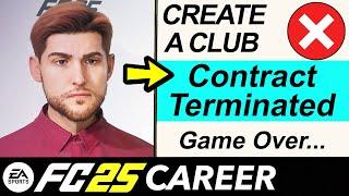 What Happens When You Get Sacked In FC 25 Create A Club Career Mode?