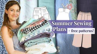 Sewing My Summer Wardrobe (& Free Patterns!)️| Linen Pants, Swingy Skirts, & Swimsuits 