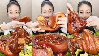 Spicy Braised Pork Belly Mukbang | 매운삼겹살 먹방모음 | 돼지갈비,돼지막창 | 돼지껍질/중국먹방/삼겹살/중국가정식 먹방 | 중국돼지고기 먹기 리얼사운드