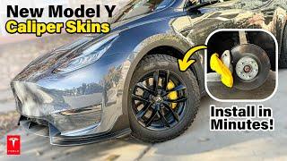 New Tesla Model Y/3 Brake Caliper Skins / Change your Caliper Color in Minutes! #tesla