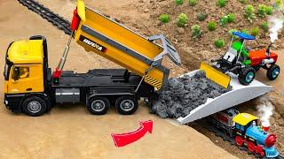 Diy truck making mini concrete bridge for train safety science projects