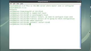How to create a slave zone in Linux