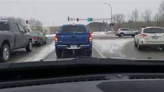 Duluth Minnesota Drive HyperLapse 11-21-18 Snowy Day