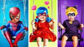 Miraculous Ladybug & Spider-man! My Girlfriend is Missing! Superheroes at College!