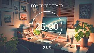 25/5 Pomodoro Timer Lofi  Focus Station: Study, Work & Relax [chill lo-fi hip hop beats]