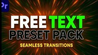 FREE TEXT ANIMATION PRESET FOR PREMIER PRO || FREE PRESET || DRAG AND DROP || EDITZZZ.ZONE