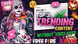 Top 3 Best  Content For Free Fire Gaming Channel | Trending Content For YouTube 2024 Viral