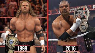 All Of Triple H World Championships Wins! (WWE 2K)