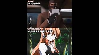 Spy (TF2) vs Chelsea (Akame Ga Kill) #edit #1v1 #anime #debate #shorts #short #whoisstrongest