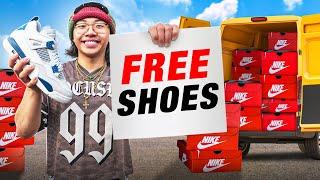 Giving Away Free Shoes for 22 Minutes Straight!