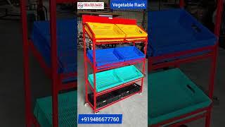 Vegetable Rack | Fruit rack | moveable steel rack | Steel rack for shop | Supermarket rack