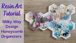 Milky Way Honeycomb Organizers - Resin Art Tutorial